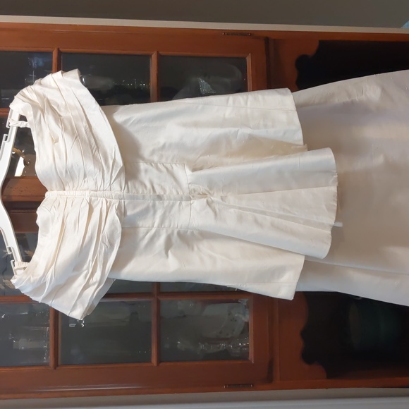 Silk Wedding Gown Alfred Angelo Peplum Sweetheart Neckline Detachable Train - Picture 9 of 17